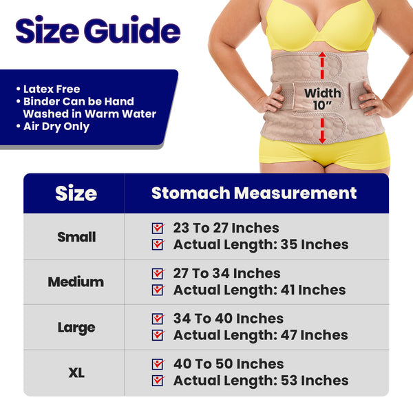 Abdominal Binder Plus Size Belly Binder - Beige Stomach