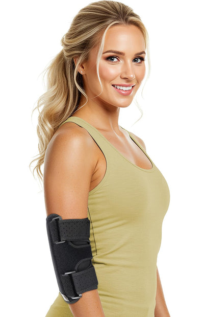 Elbow Brace Comfortable Elbow Splint – Cubital Tunnel Brace for Sleeping or Ulnar Nerve (Fits Most)