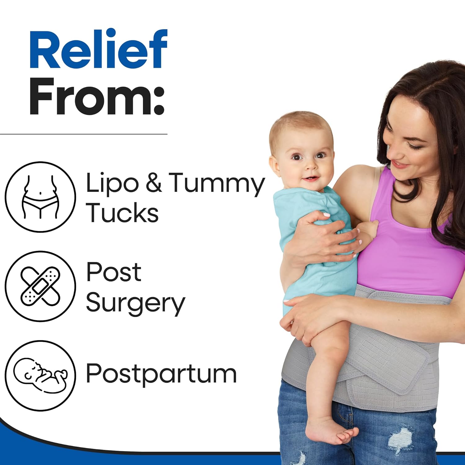 Abdominal Binder Post Surgery Tummy Tuck - Postpartum Belly Band Wrap