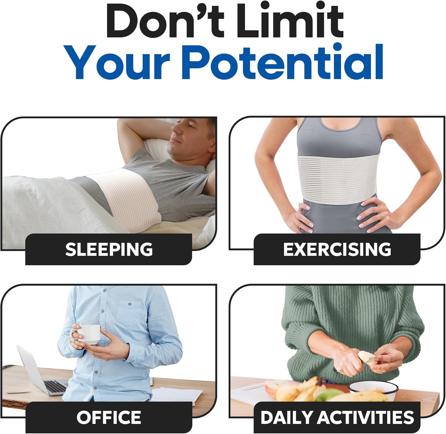 Chest Binder Rib Brace Beige Rib Belt