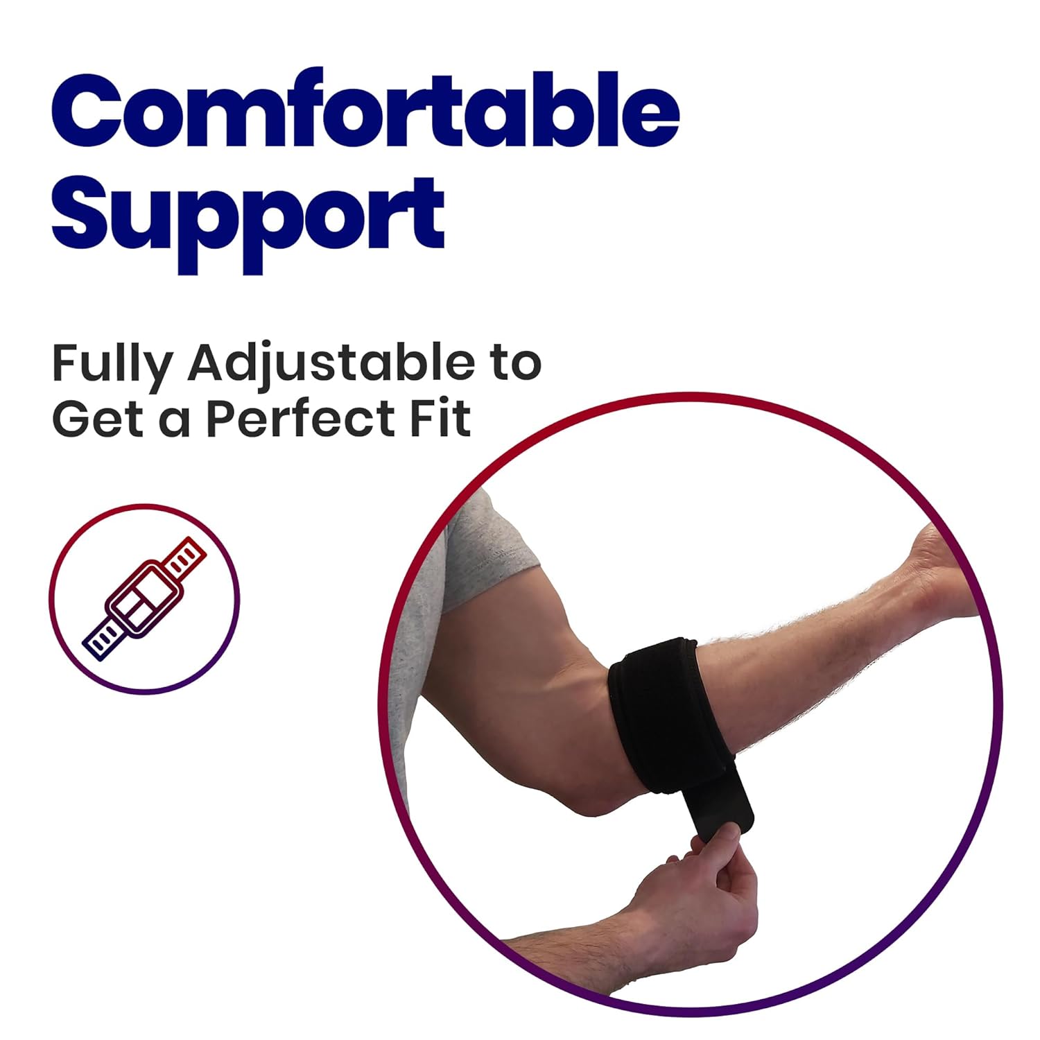 Tennis Elbow Strap Tendonitis Arm Band - Fits Most