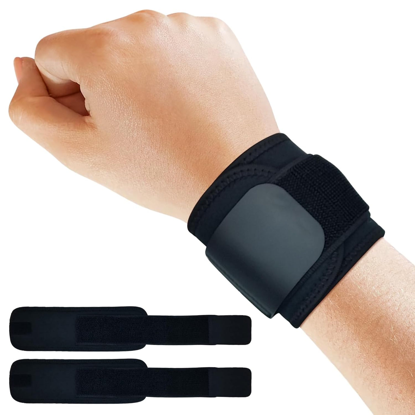 Wrist Compression for Tendonitis Wrist Wraps for Wrist Support (2 PACK)