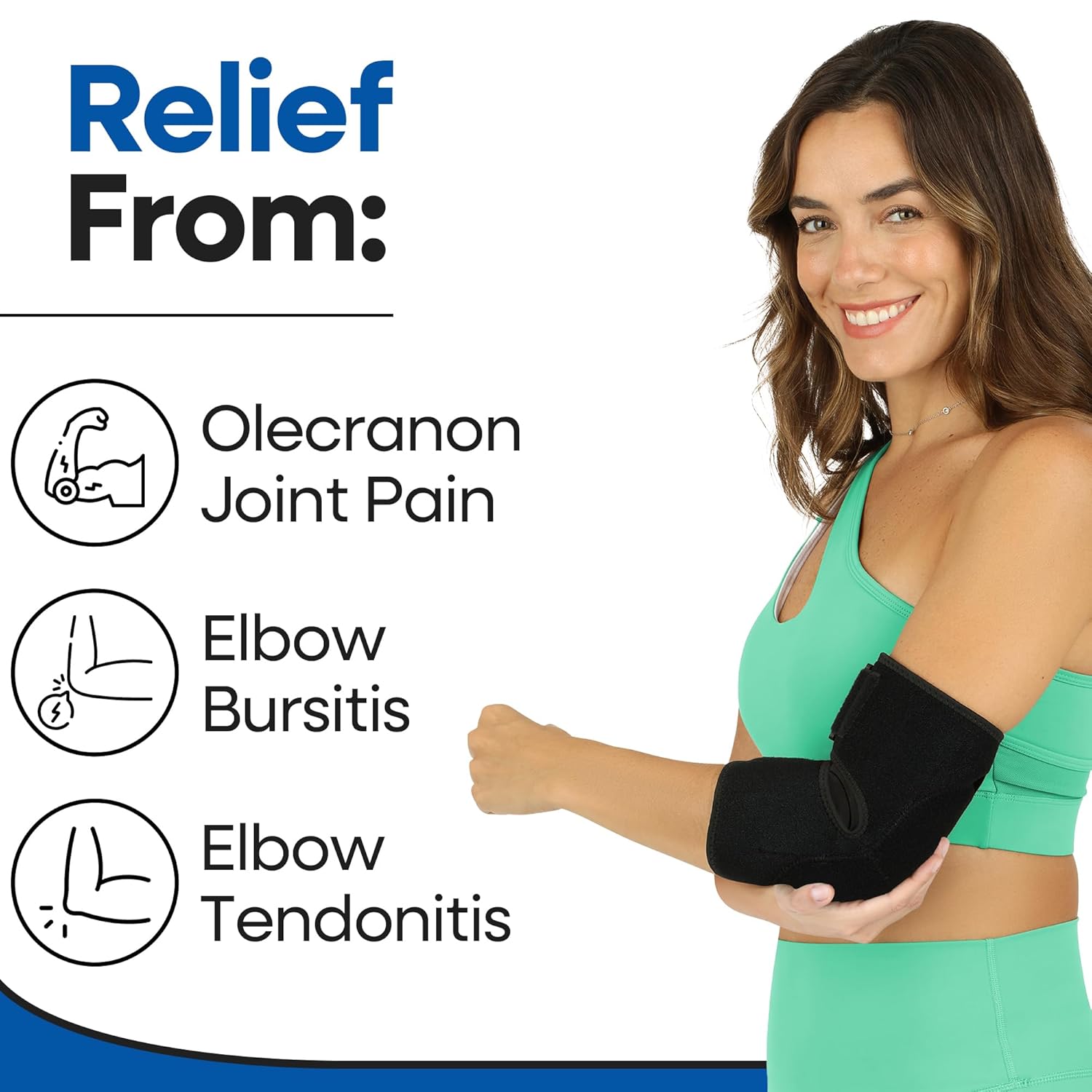 Elbow Pad Bursitis Elbow Brace | Padded Elbow Compression Sleeve