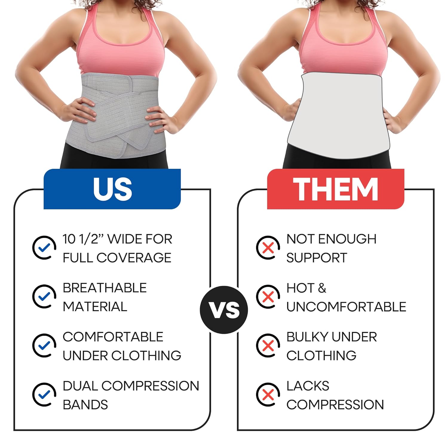 Abdominal Binder Post Surgery Tummy Tuck - Postpartum Belly Band Wrap