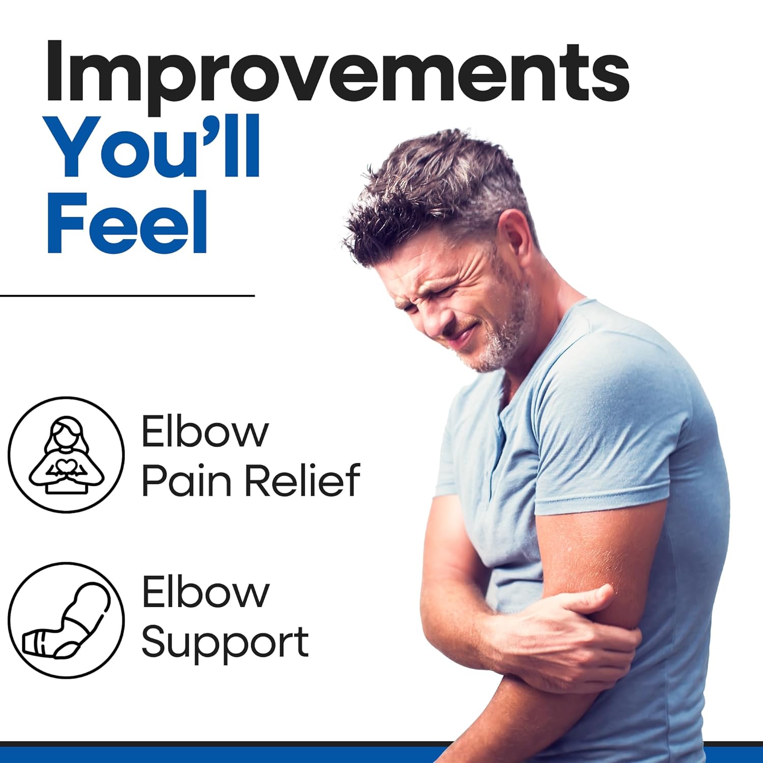 Elbow Pad Bursitis Elbow Brace | Padded Elbow Compression Sleeve