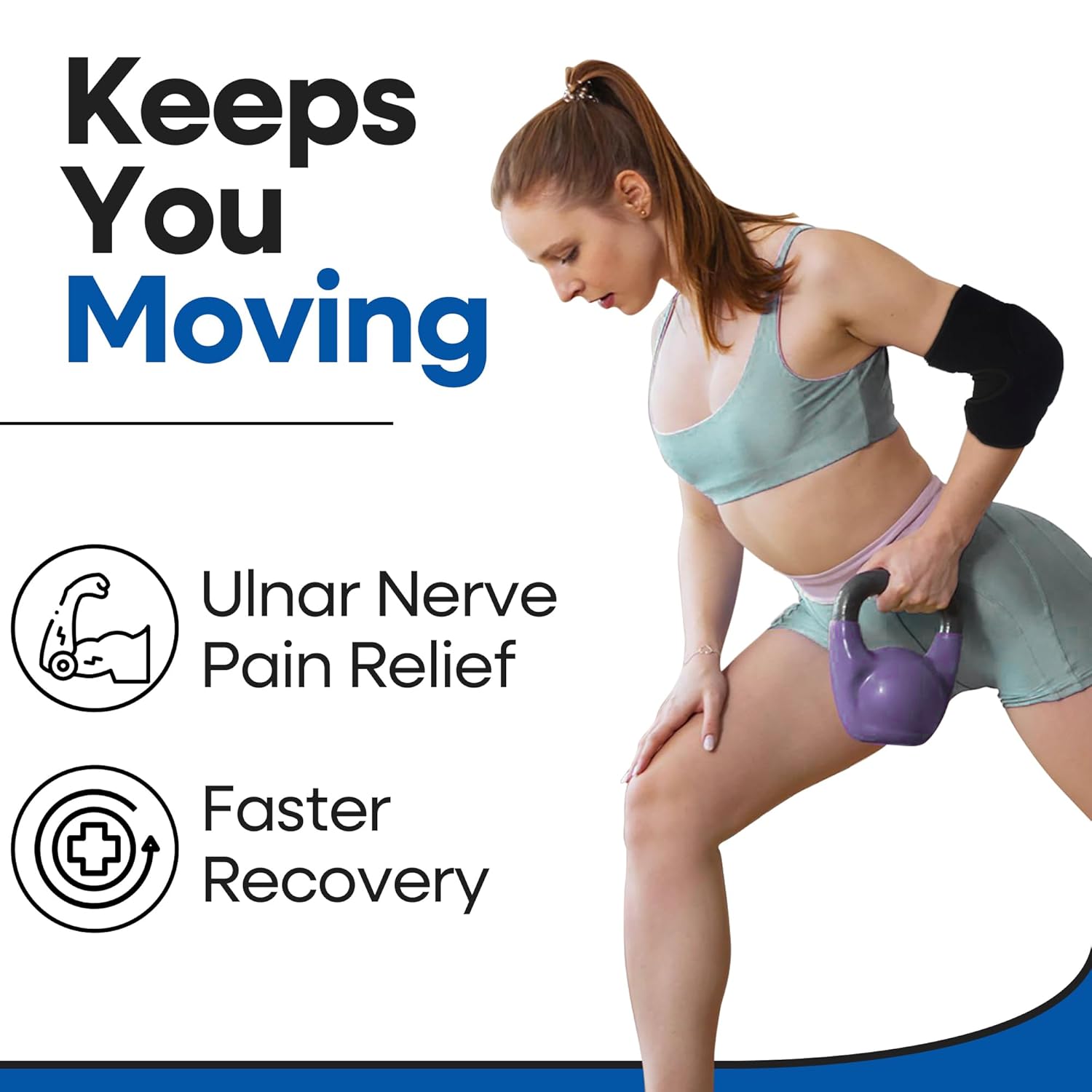 Elbow Pad Bursitis Elbow Brace | Padded Elbow Compression Sleeve