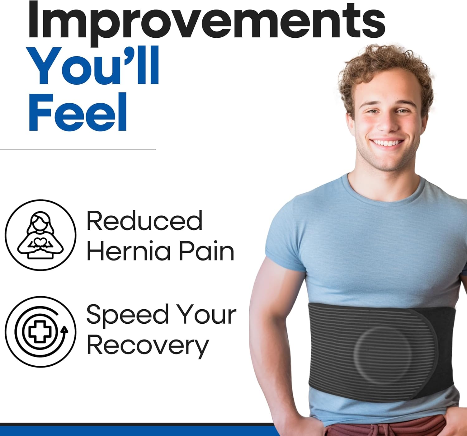 Hernia Belt for Men and Women - Abdominal Binder For Umbilical Hernias