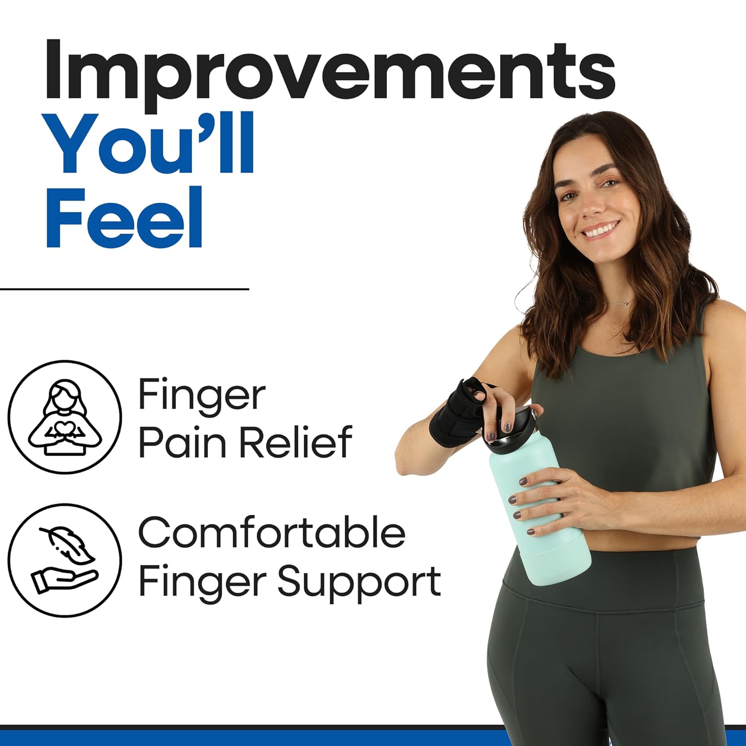 Boxer Finger Splint Hand Brace – Hand Brace & Metacarpal Splint for Broken Fingers, Wrist & Hand Injuries or Little Finger Fracture