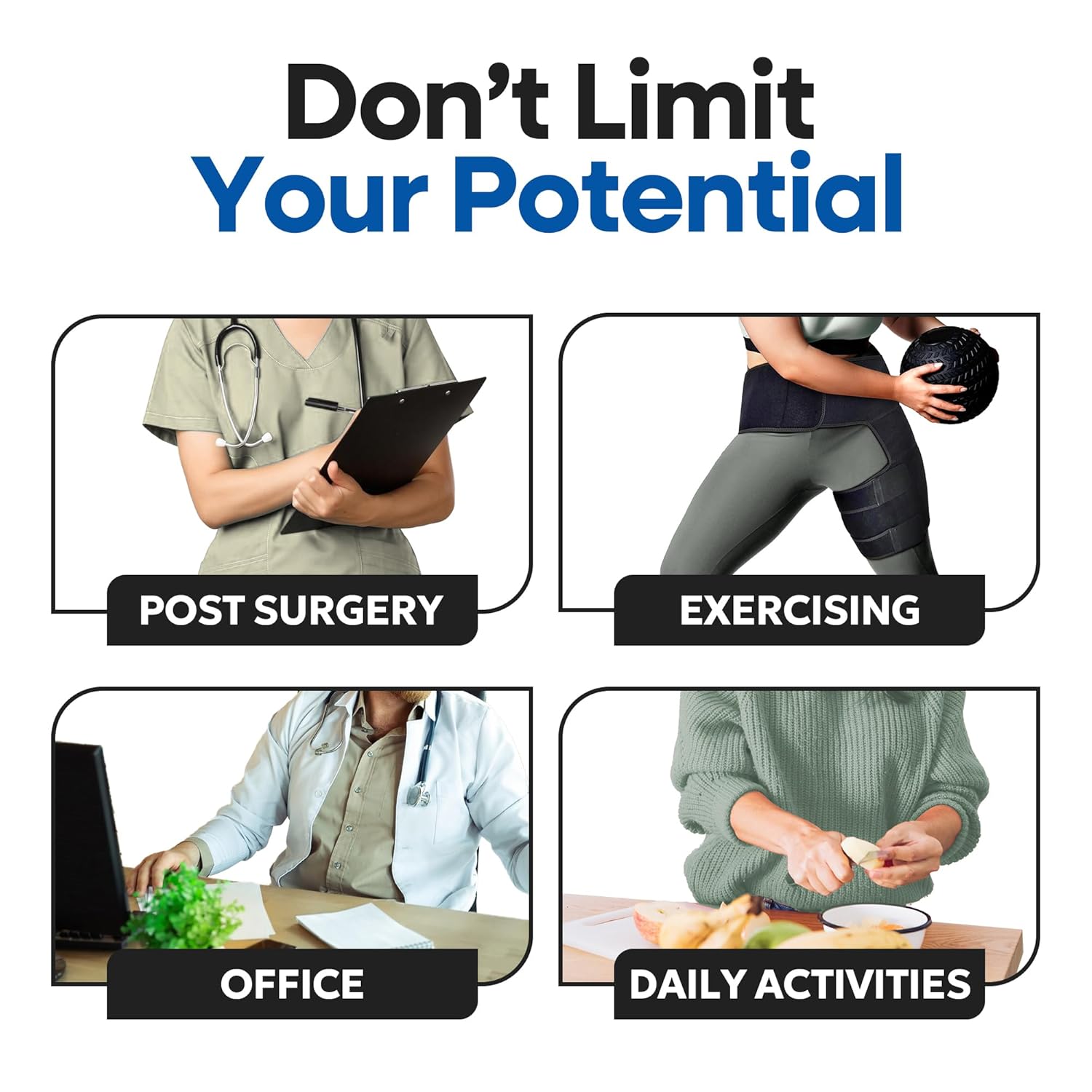 Plus Size Hip Brace Thigh Compression Sleeve