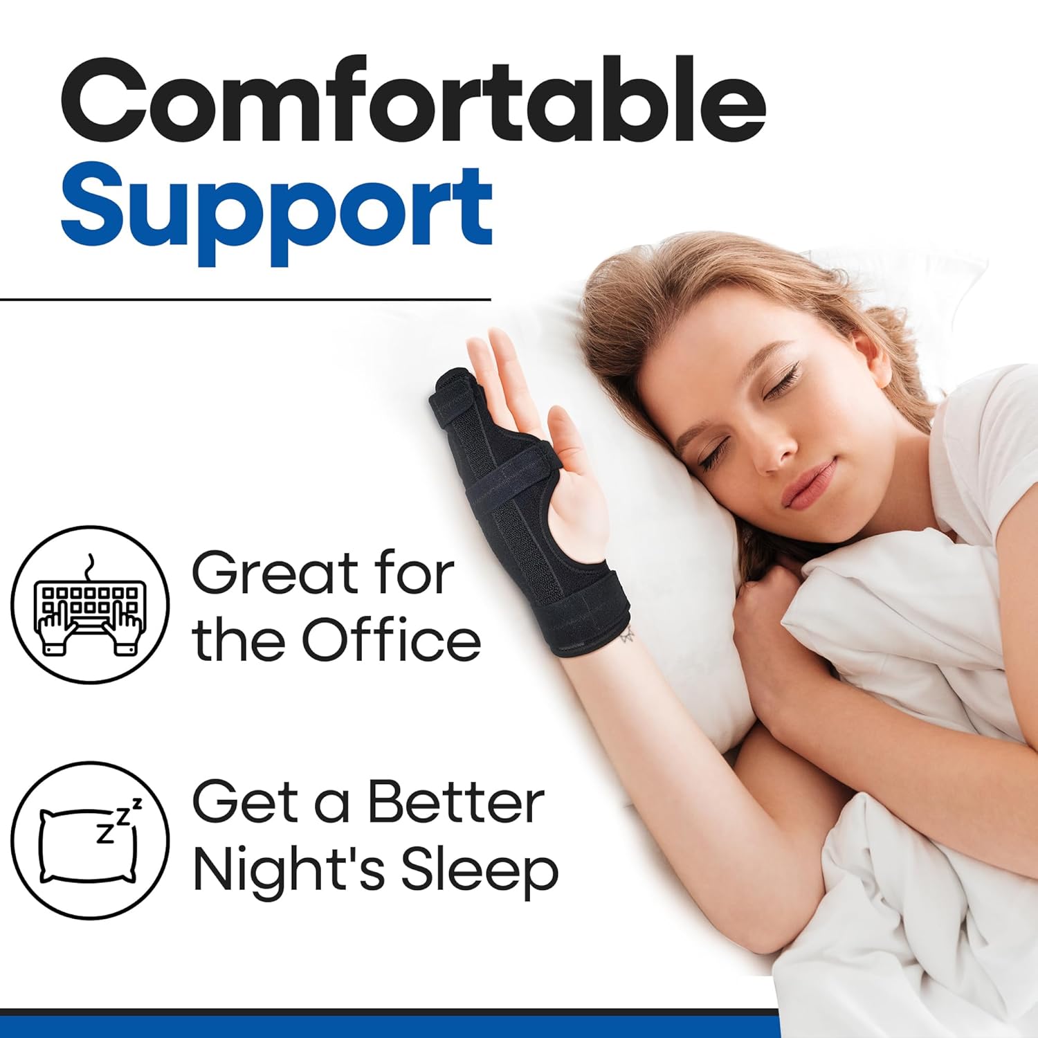 Boxer Finger Splint Hand Brace – Hand Brace & Metacarpal Splint for Broken Fingers, Wrist & Hand Injuries or Little Finger Fracture