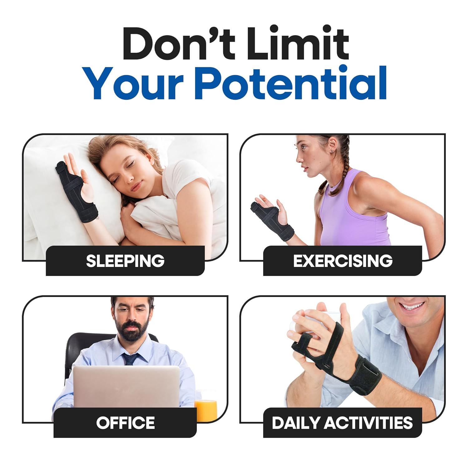 Boxer Finger Splint Hand Brace – Hand Brace & Metacarpal Splint for Broken Fingers, Wrist & Hand Injuries or Little Finger Fracture