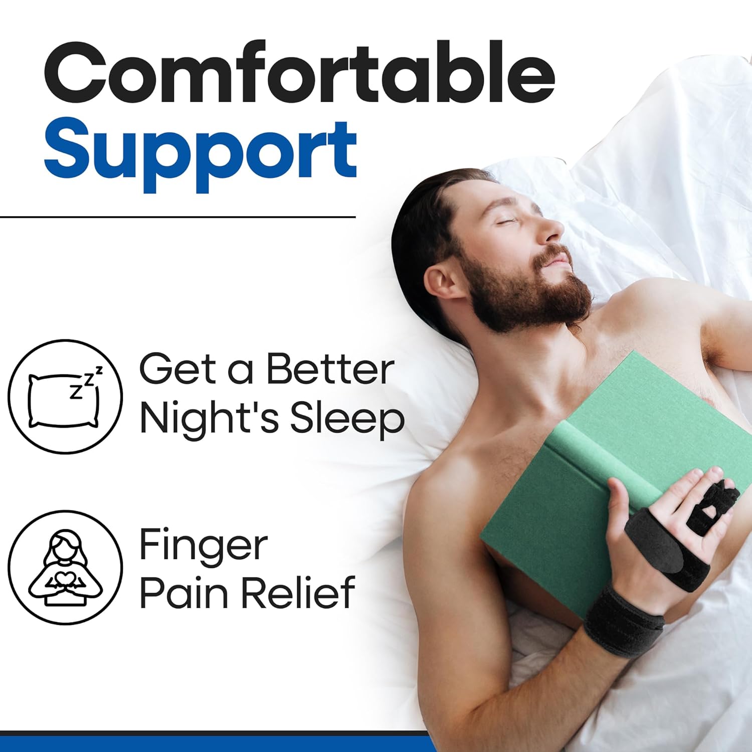 Trigger Finger Splint Finger Brace with Palm Band