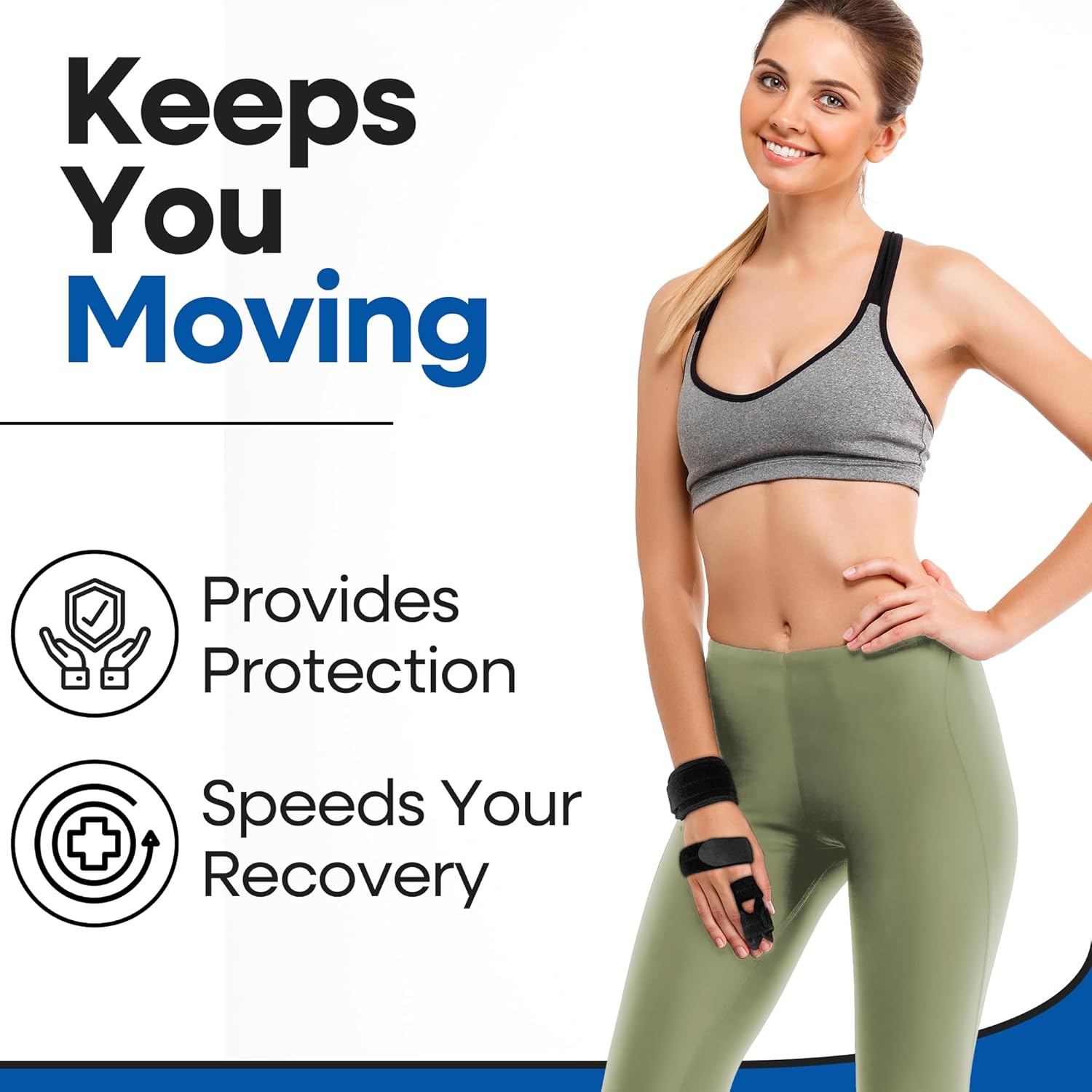 Trigger Finger Splint Finger Brace with Palm Band