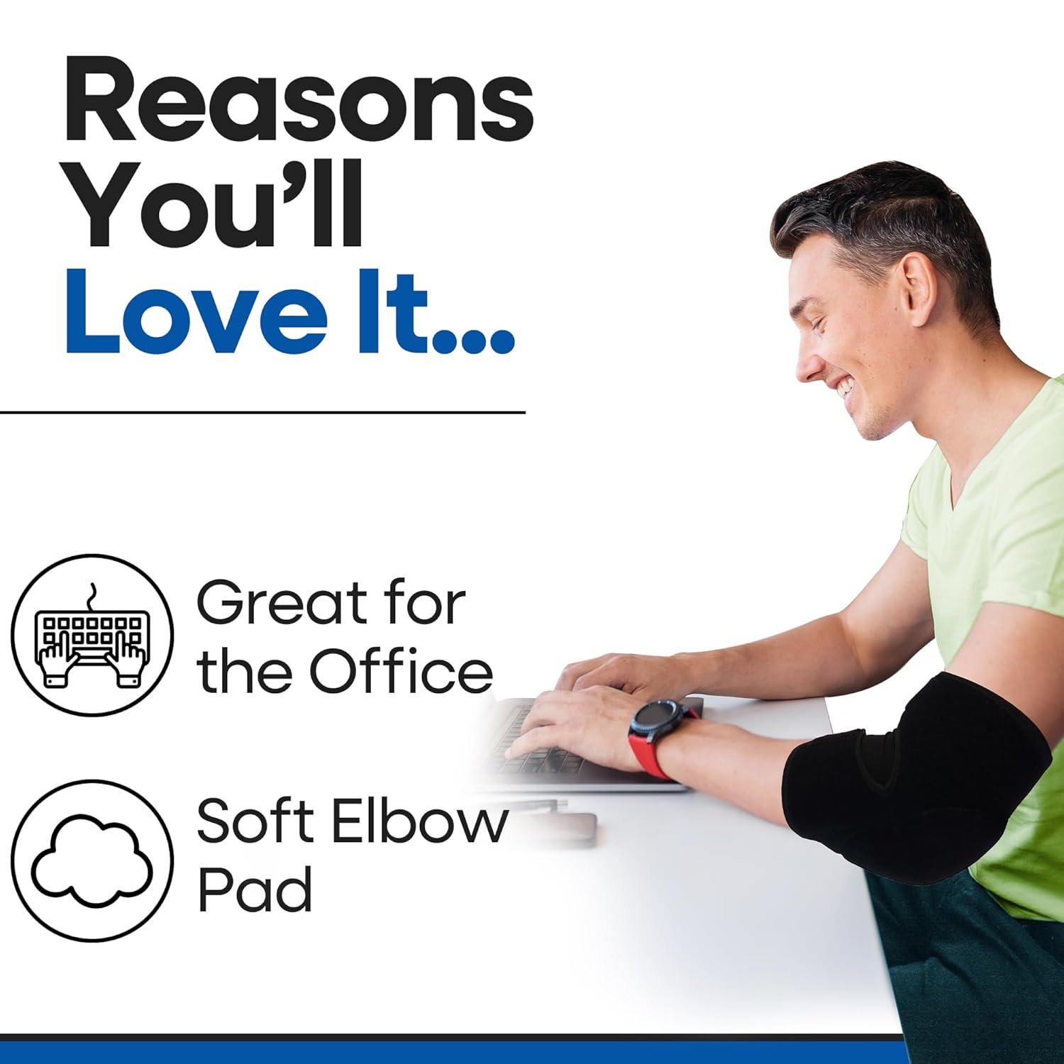 Elbow Pad Bursitis Elbow Brace | Padded Elbow Compression Sleeve