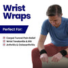 Wrist Wraps for Wrist Support – Wrist Compression for Tendonitis (2 Wraps)