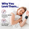 Wrist Wraps for Wrist Support – Wrist Compression for Tendonitis (2 Wraps)