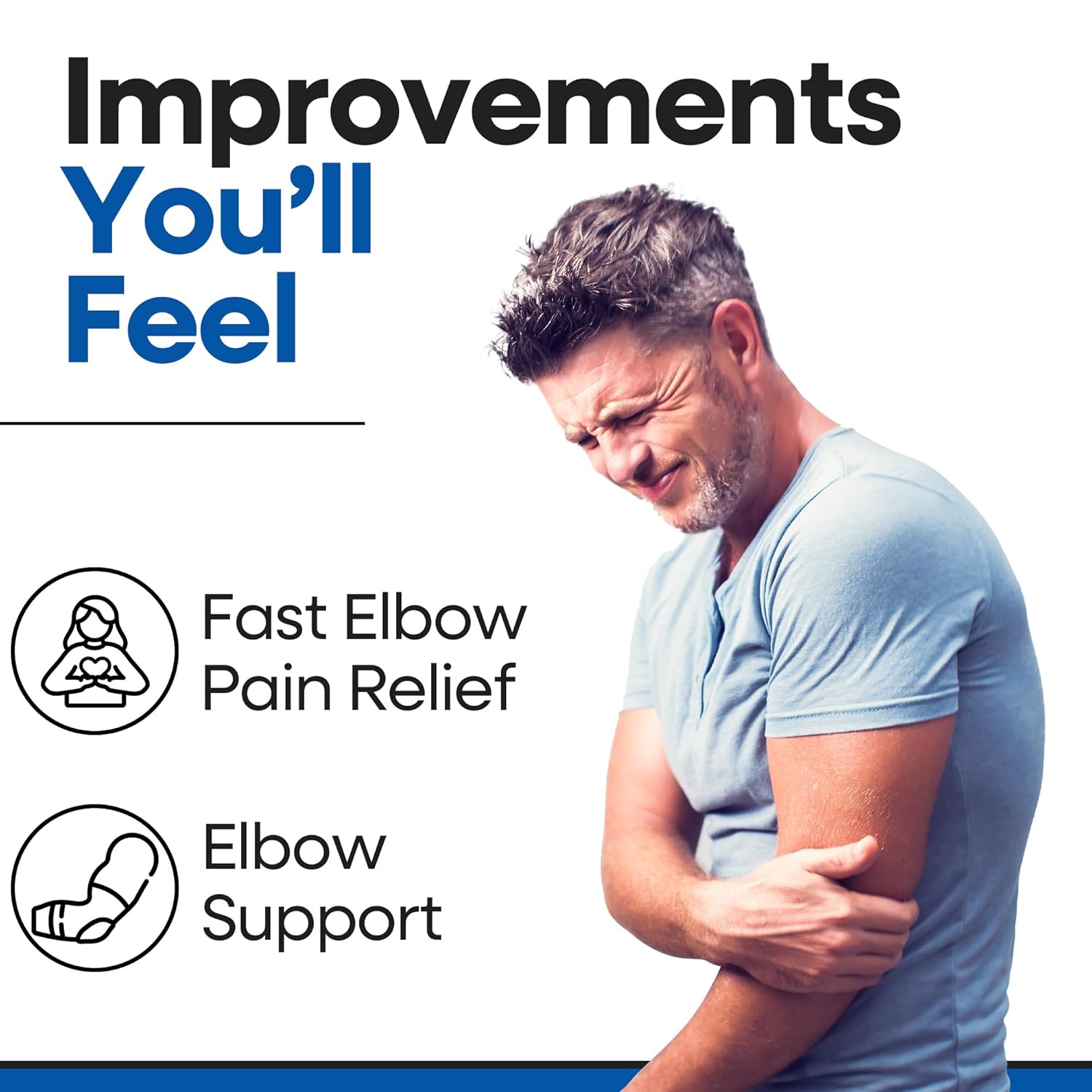 Elbow Brace Comfortable Elbow Splint – Cubital Tunnel Brace for Sleeping or Ulnar Nerve (Fits Most)