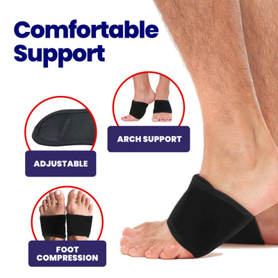 Plantar Fasciitis Arch Supports - Adjustable Compression Sleeves