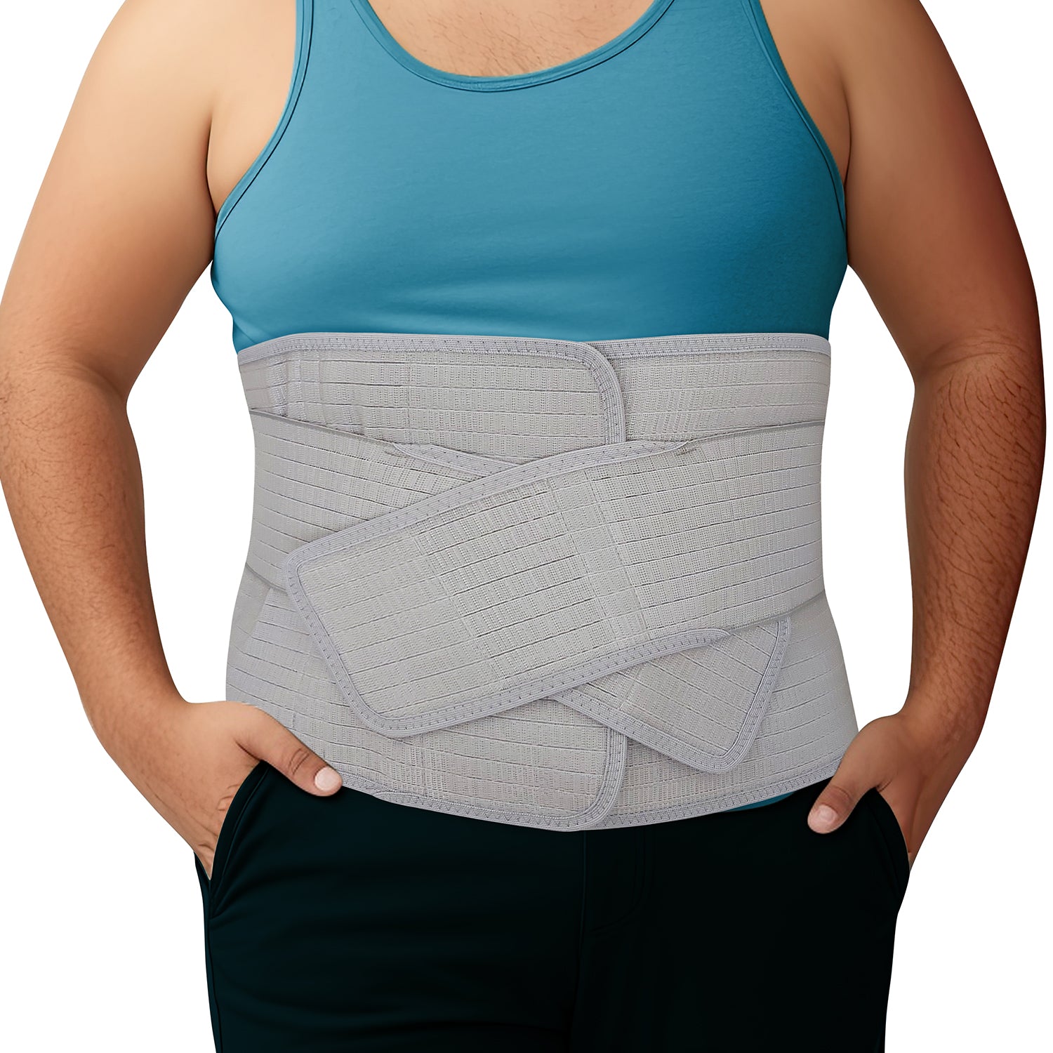 Beige Postpartum Recovery Belly Band Abdominal Shaping Wrap Belt