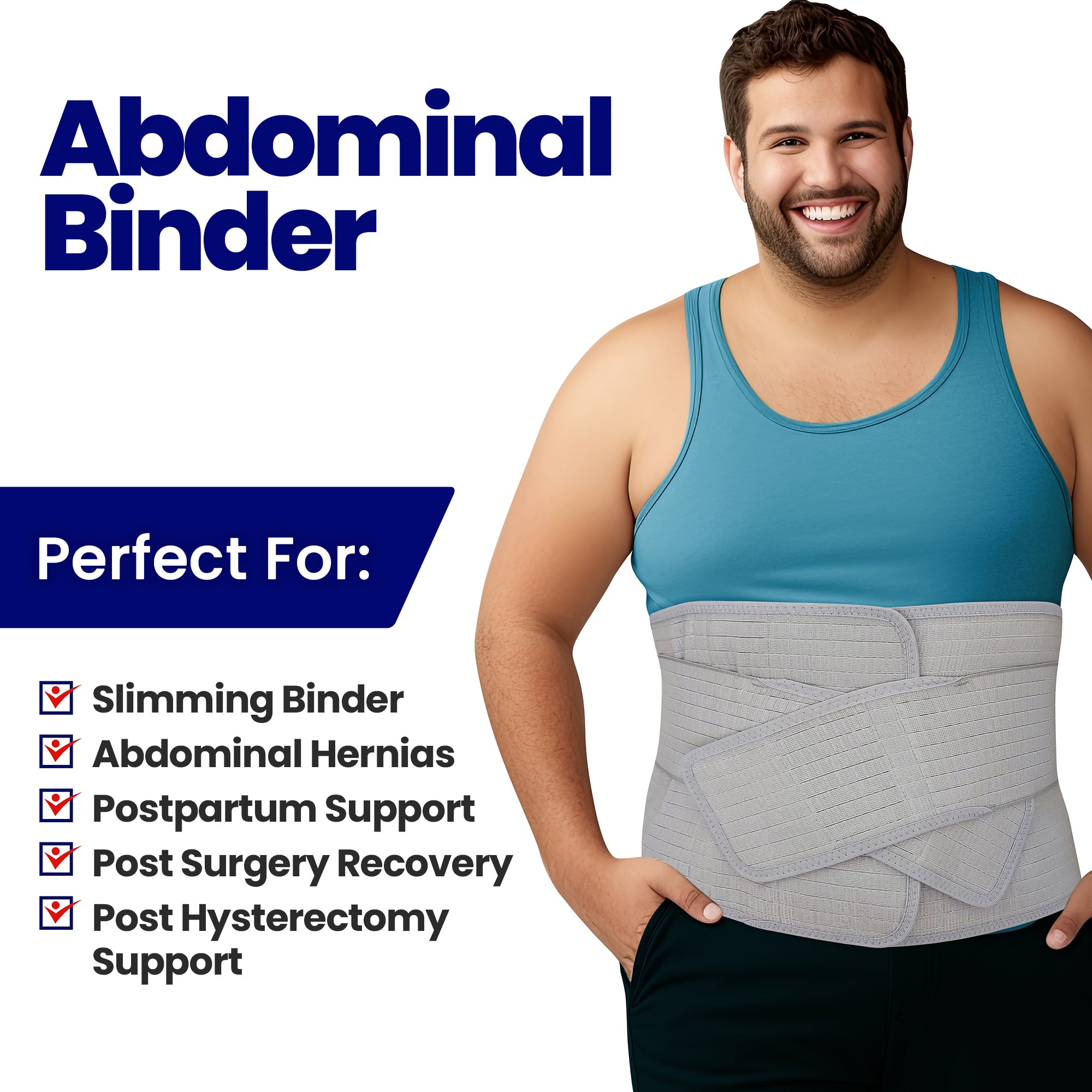 Abdominal Binder Plus Size Belly Binder - Beige Stomach Compression Wr -  Armstrong Amerika