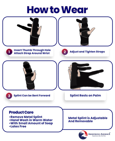 Trigger Finger Splint Finger Brace – Supports Two or Three Fingers