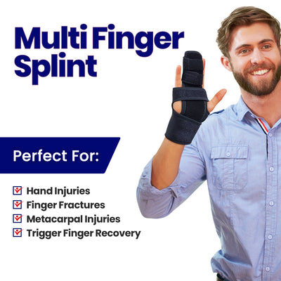 Trigger Finger Splint Finger Brace – Supports Two or Three Fingers