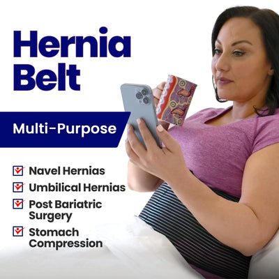 Hernia Belt for Men and Women - Abdominal Binder For Umbilical Hernias