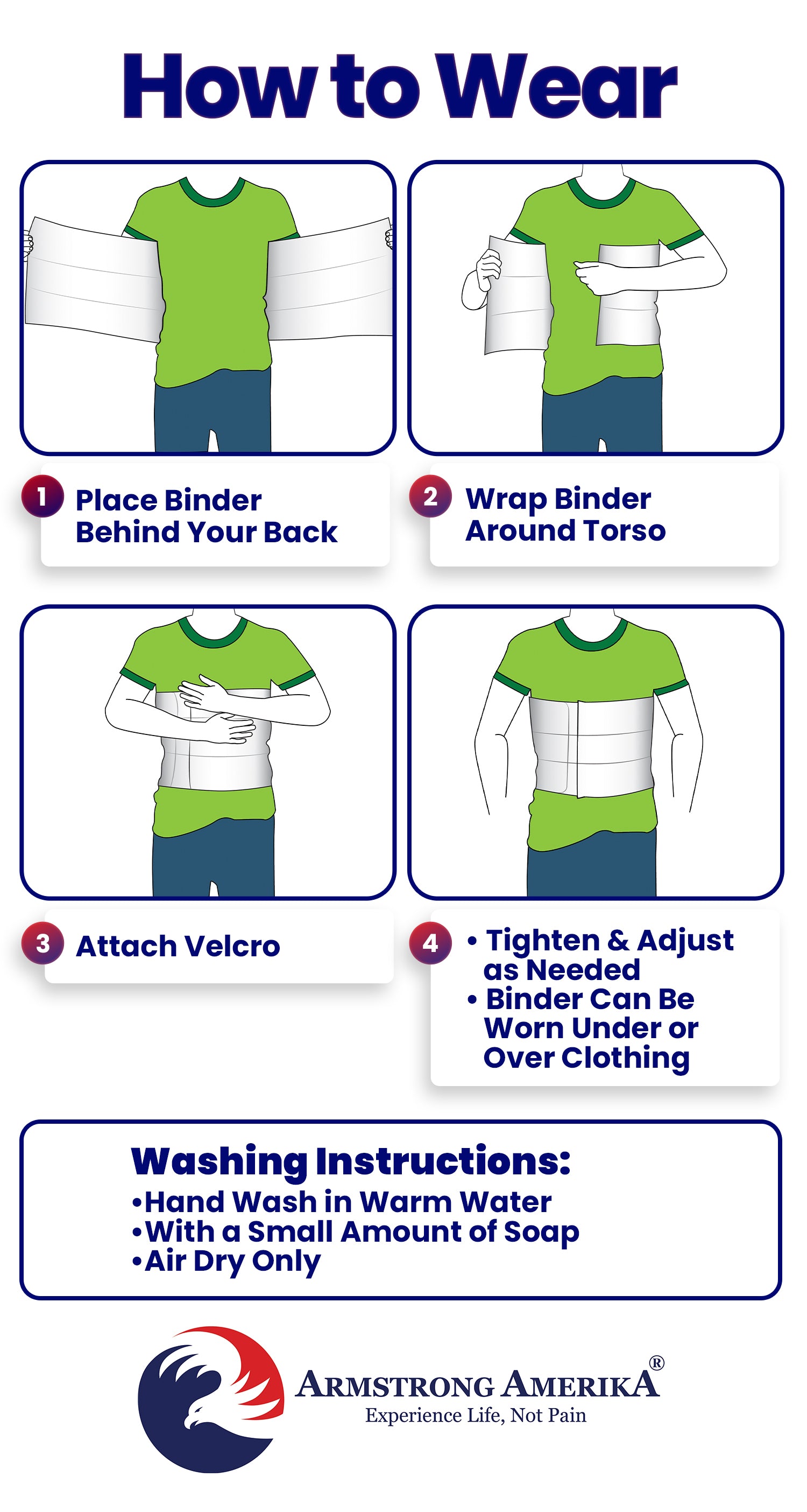 Wide Abdominal Binder Belly Wrap - White Plus Size