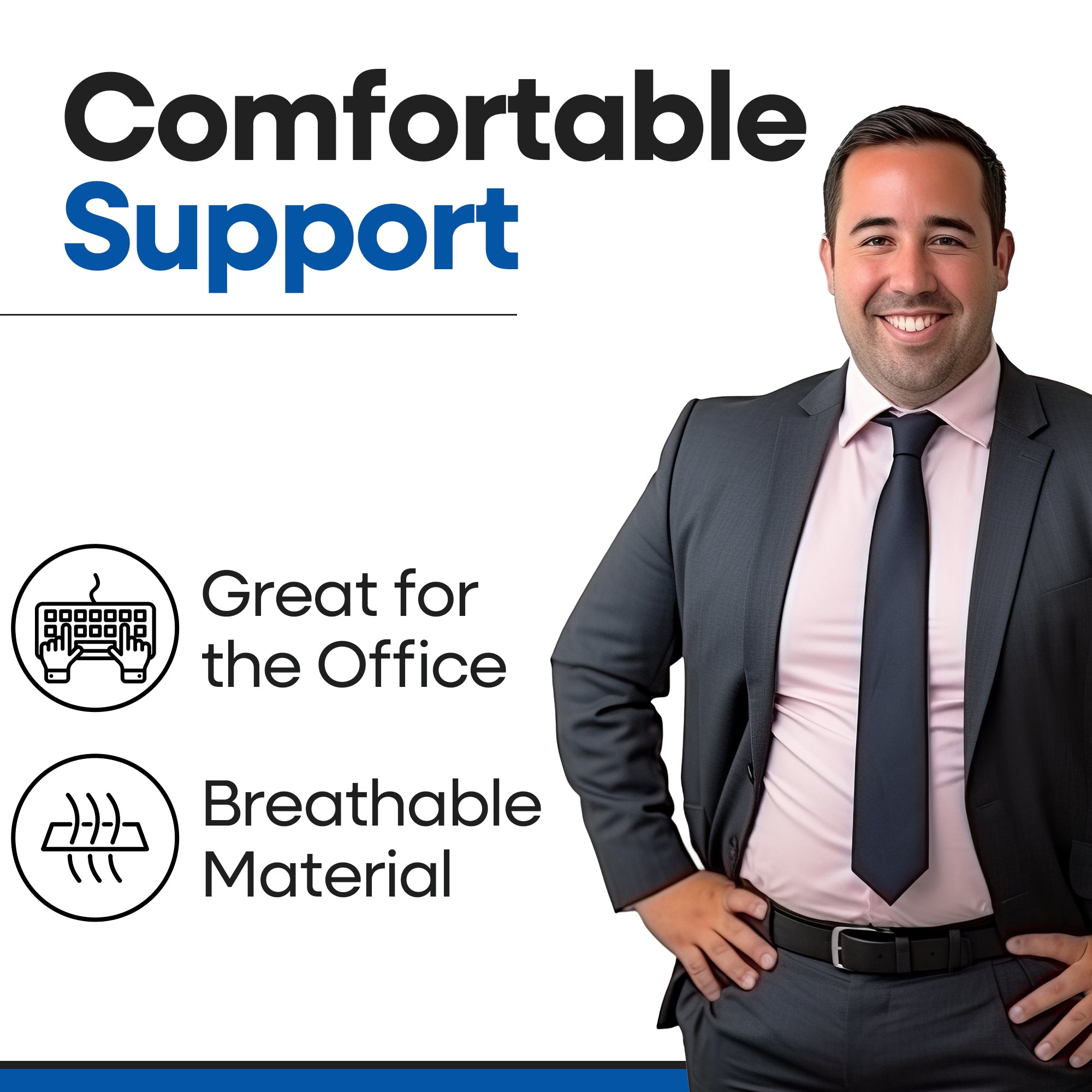 Wide Abdominal Binder Belly Wrap - White Plus Size