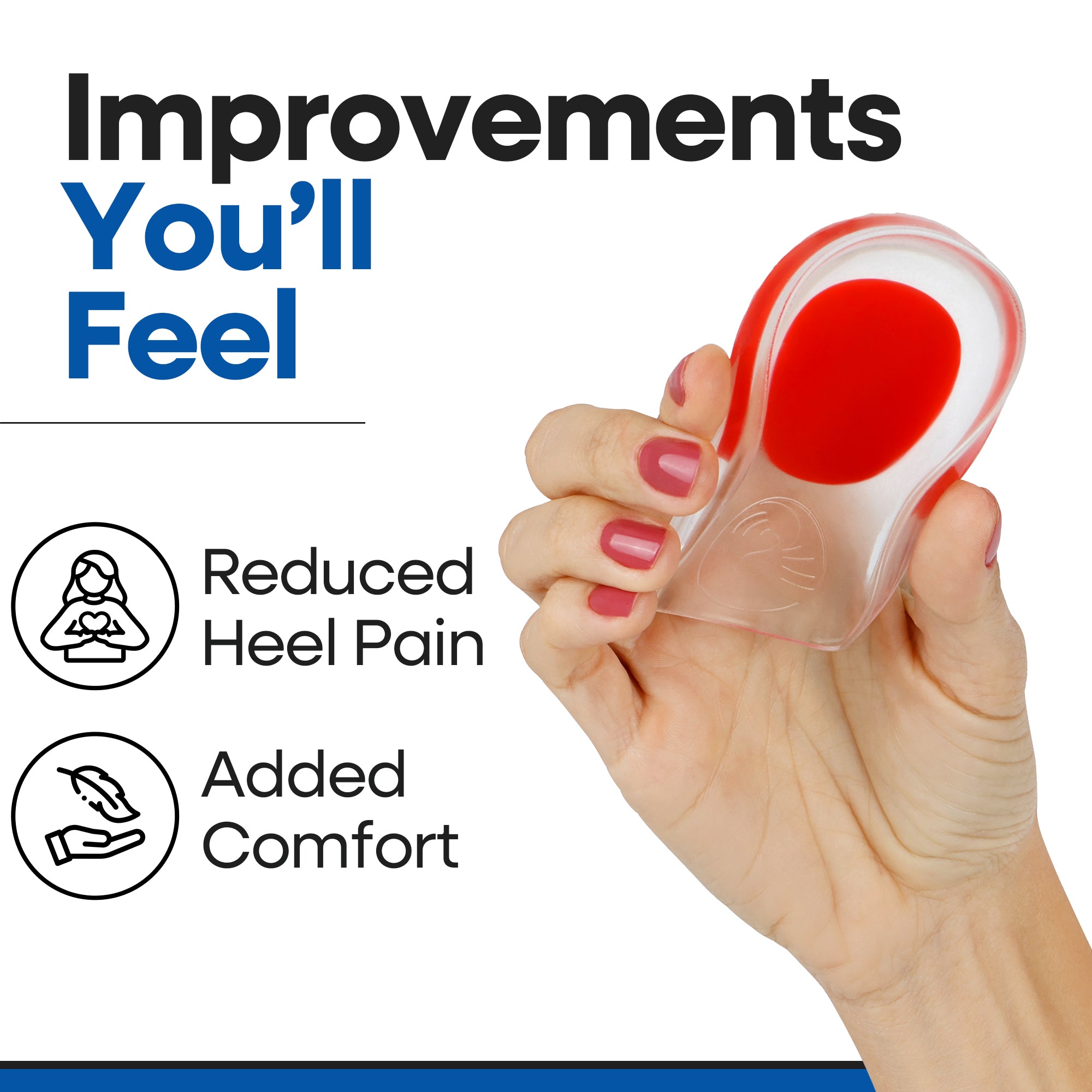 Gel Heel Cups Plantar Fasciitis Inserts 3 x Pairs
