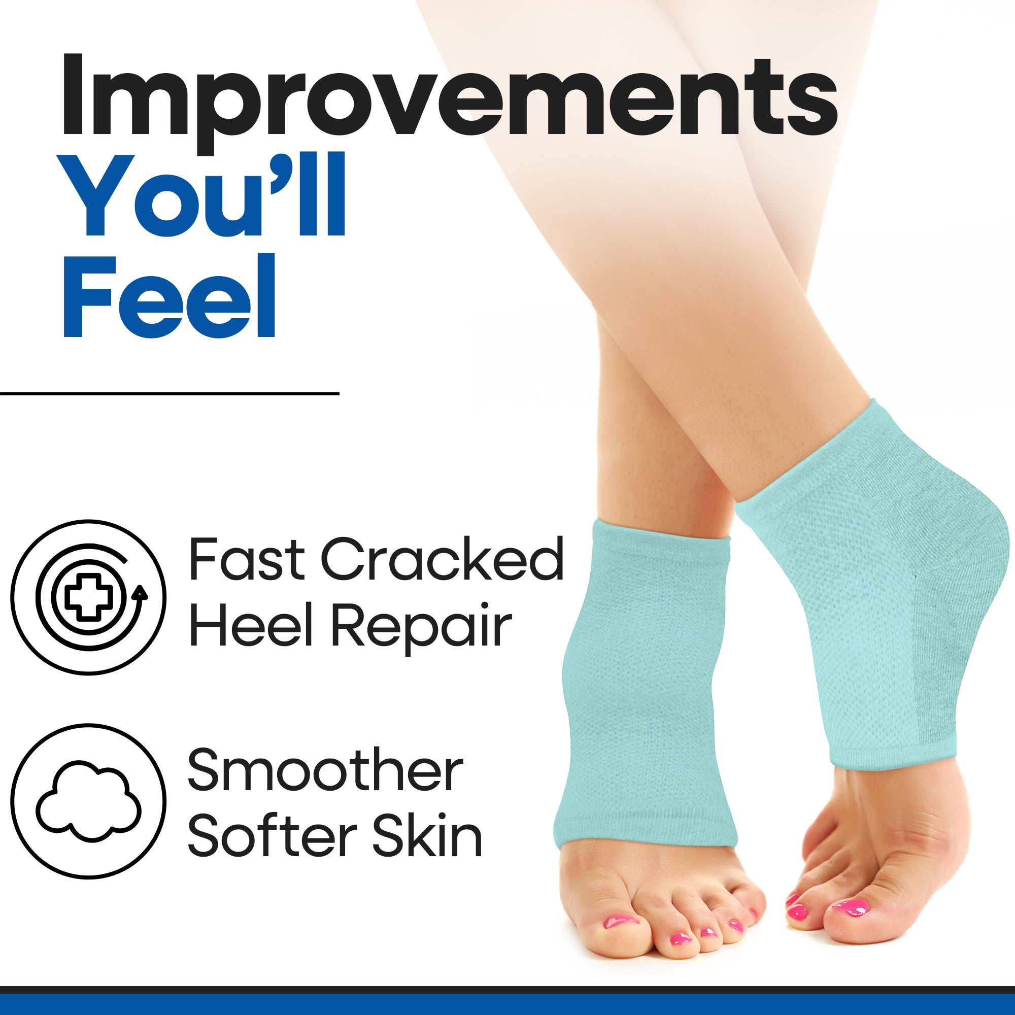Moisturizing Heel Socks & Cracked Heel Treatment (3 Pairs)