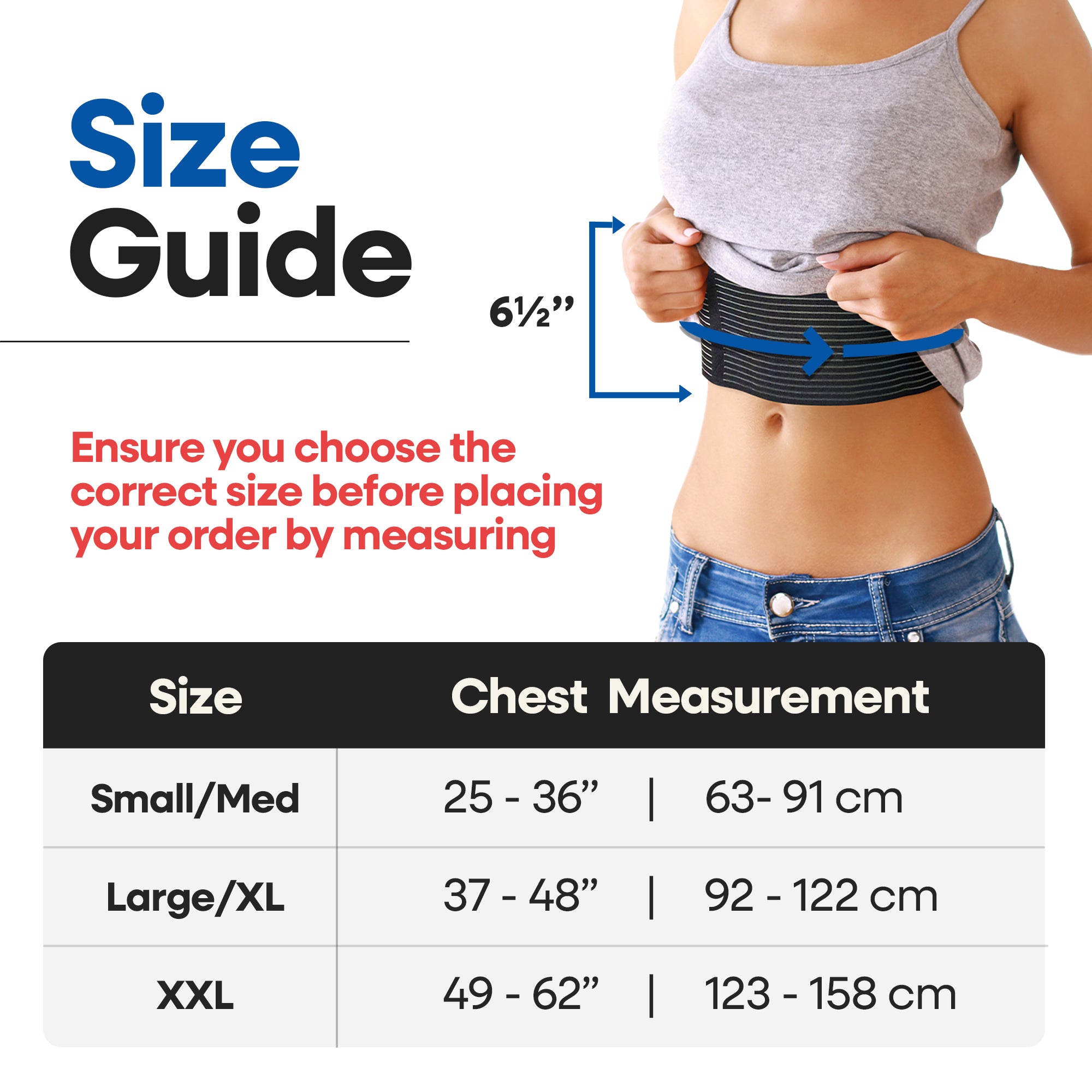Rib Brace Chest Binder – Broken or Cracked Rib Belt