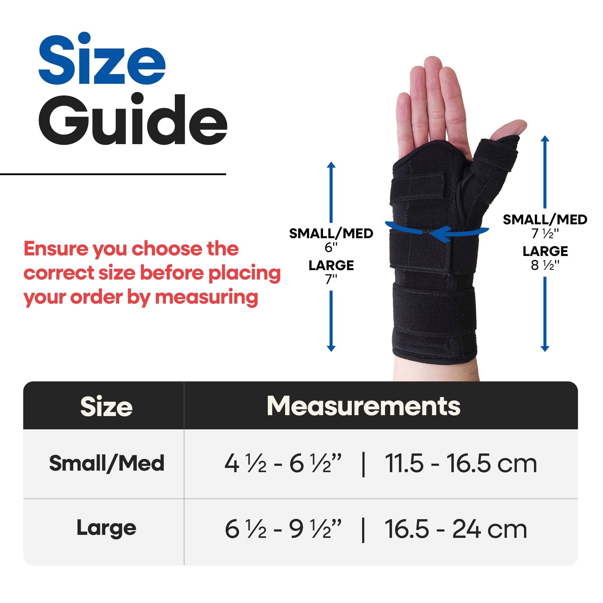 Thumb Spica Splint & Wrist Brace