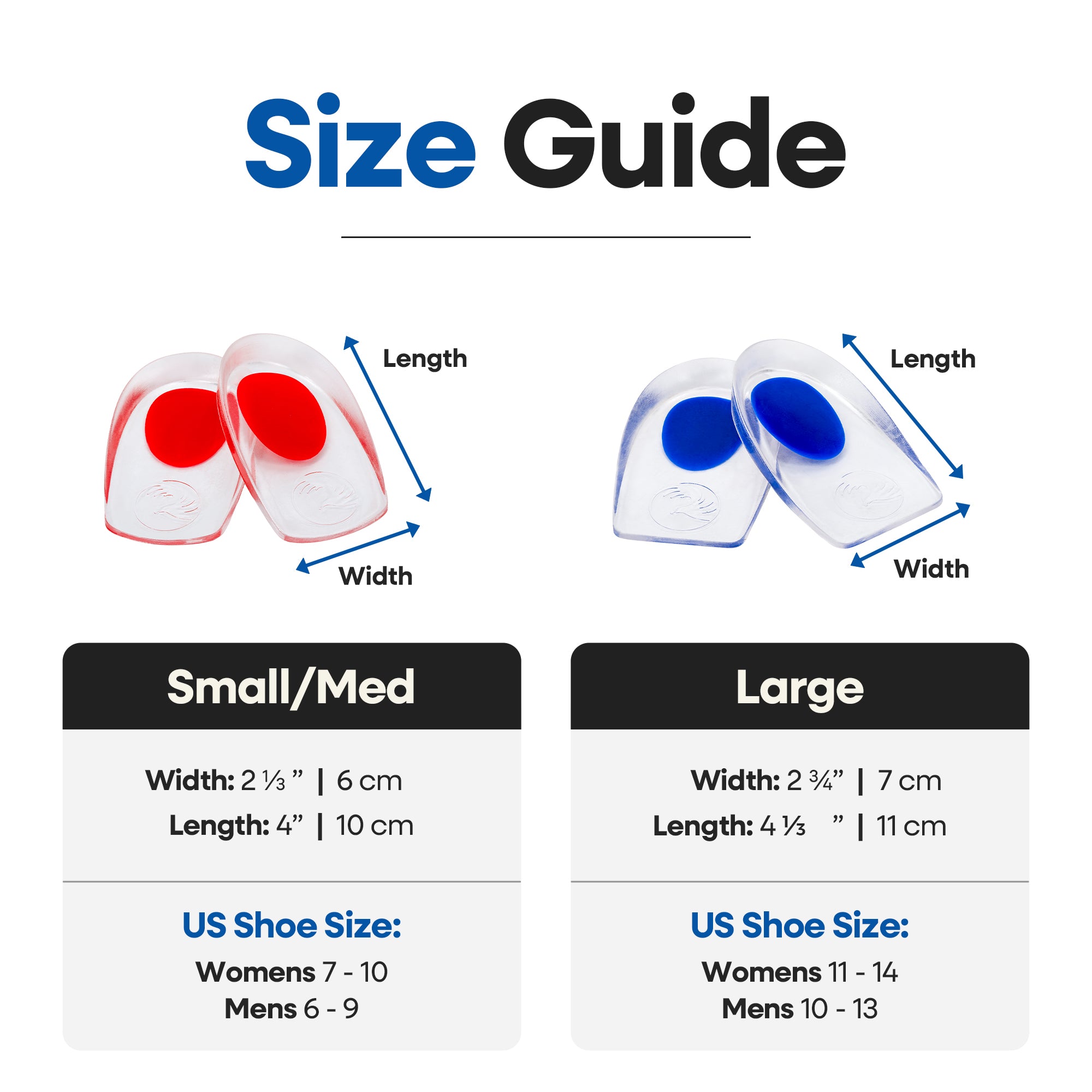 Gel Heel Cups Plantar Fasciitis Inserts 3 x Pairs