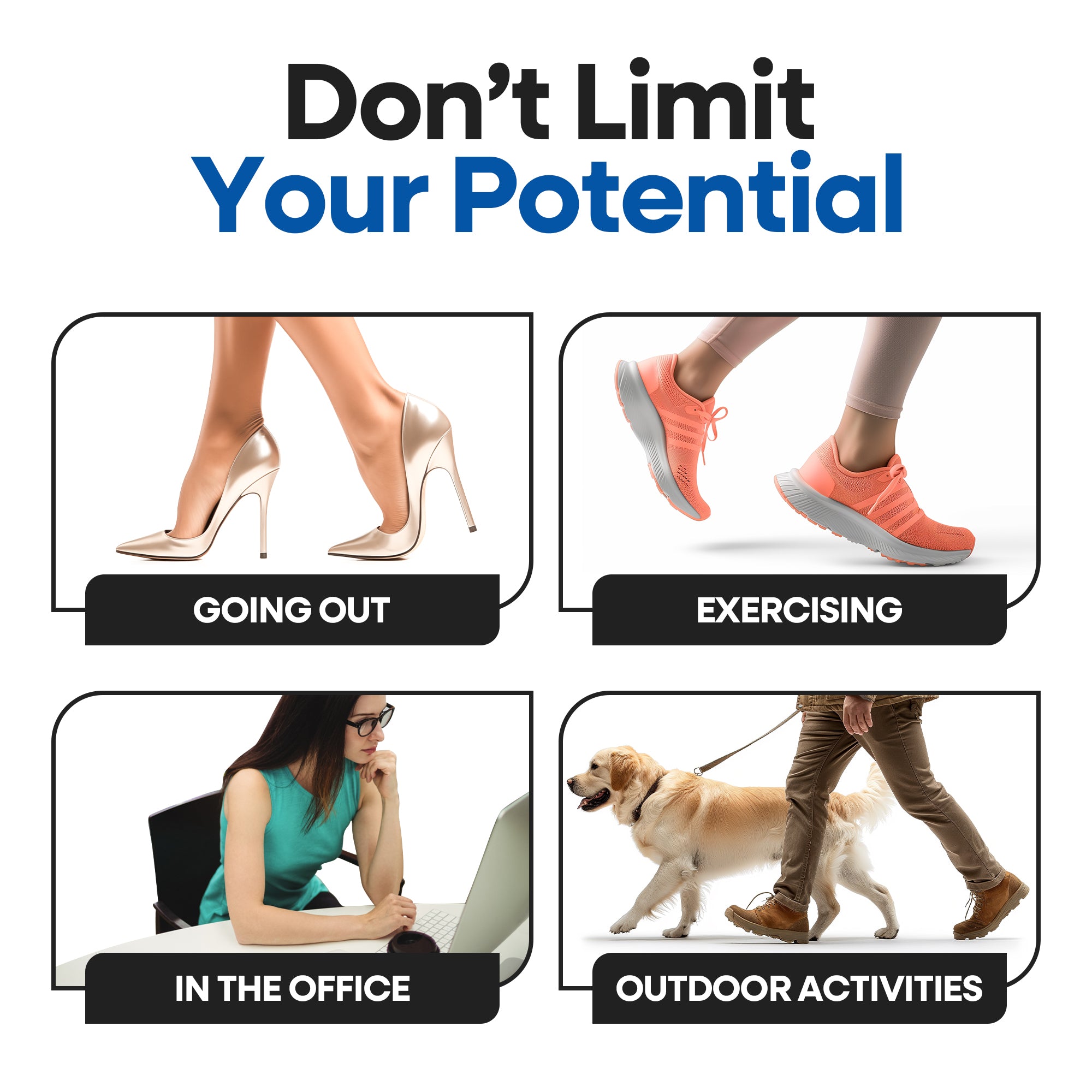 Gel Heel Cups Plantar Fasciitis Inserts 3 x Pairs