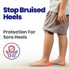 Kids Heel Cups - Gel Heel Cushions for Heel Pain Relief - Kids 2-5, Womens 4-7US (3 Pairs)