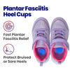 Kids Heel Cups for Heel Pain - Gel Heel Cushions 3 Pairs