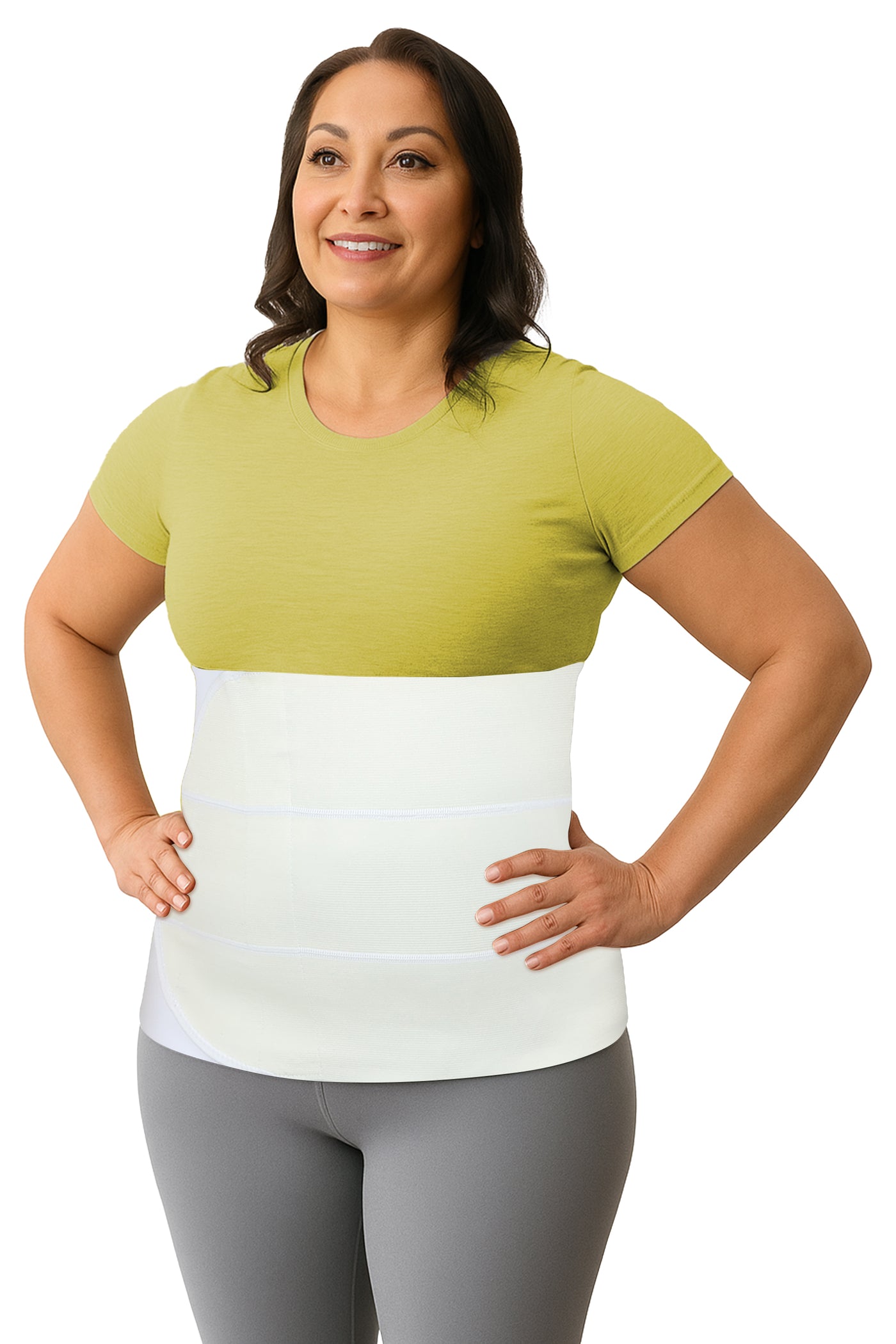 Wide Abdominal Binder Belly Wrap - White Plus Size