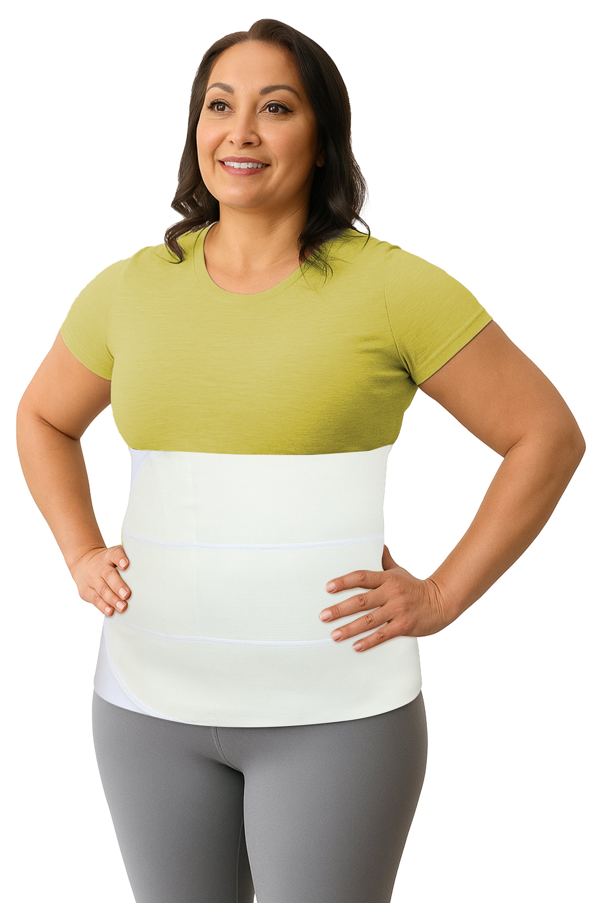 Wide Abdominal Binder Belly Wrap - White Plus Size