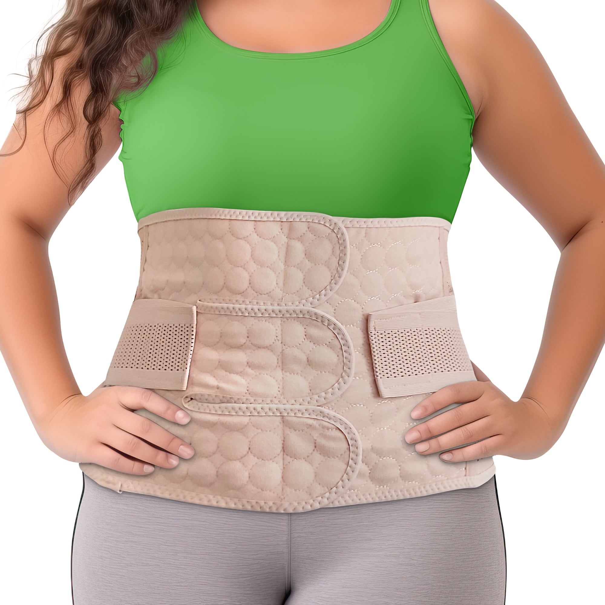 Abdominal Binder Plus Size Belly Binder - Beige Stomach Compression Wrap