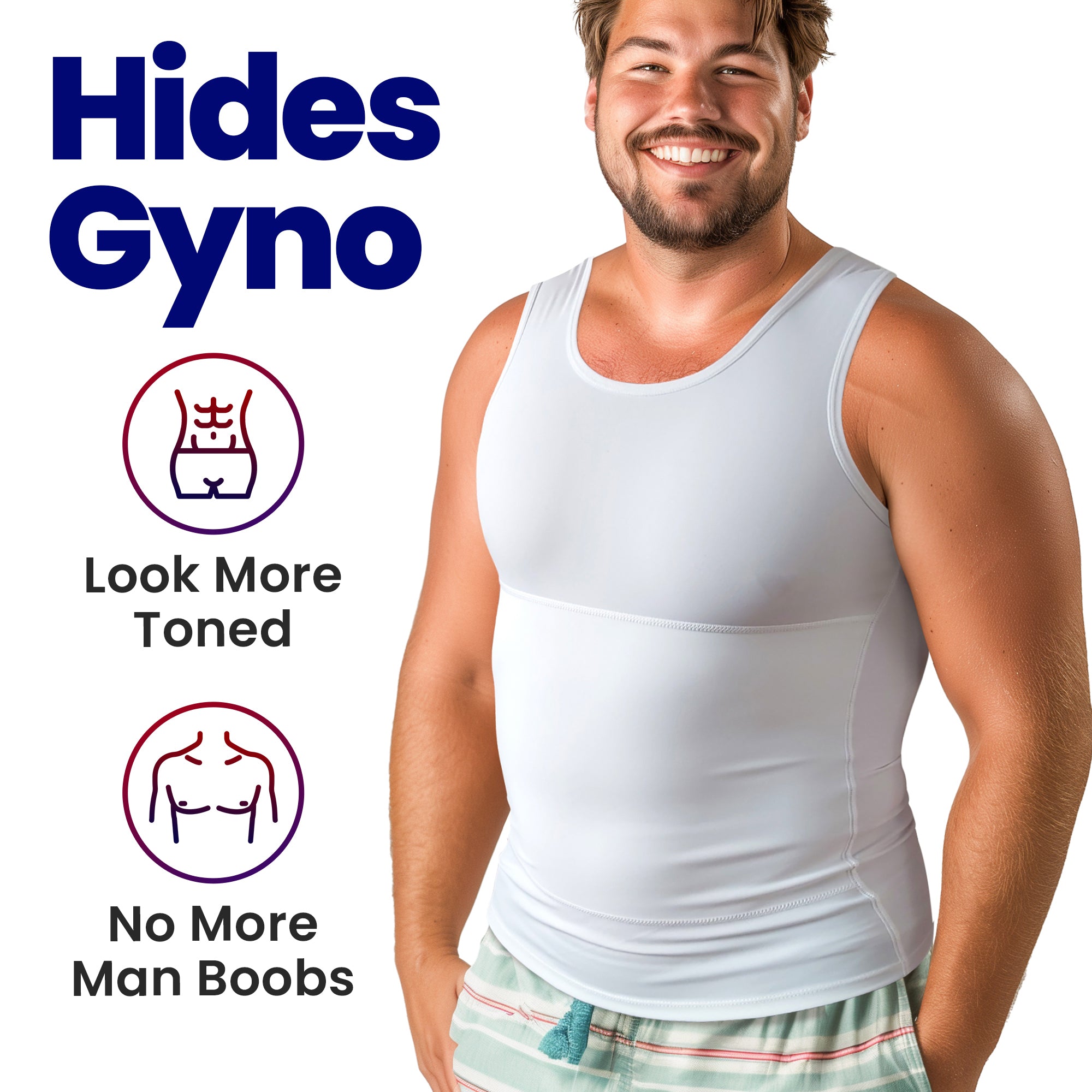 Compression Shirt For Men | Gynecomastia Compression Tank Top Mens