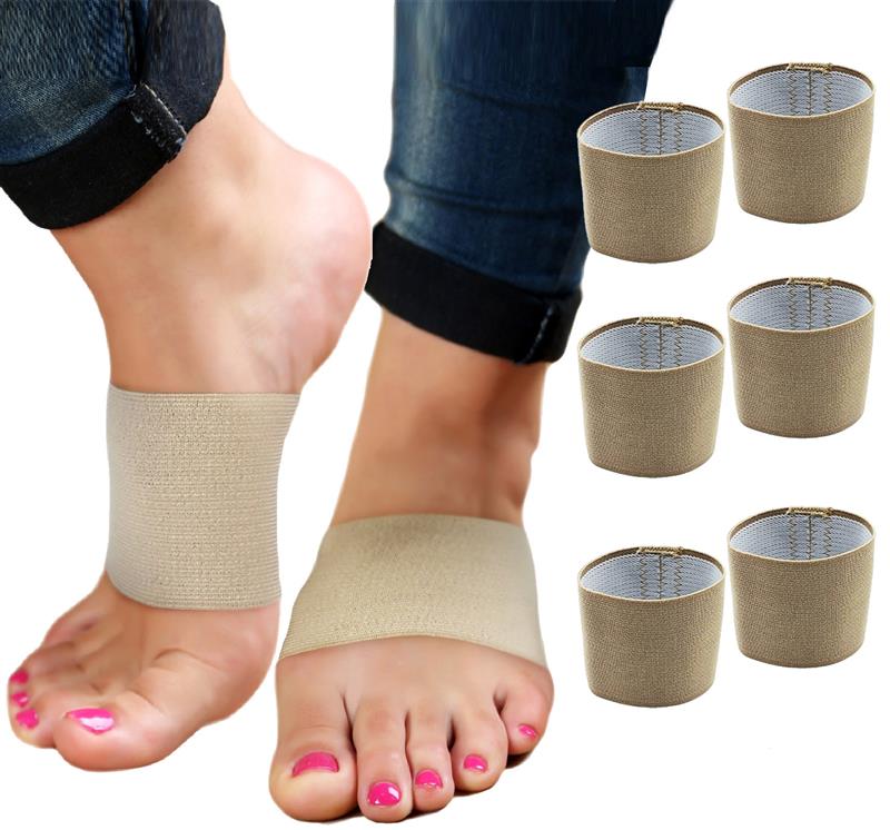 Copper Infused Plantar Fasciitis Brace Arch Supports (3 Pairs)