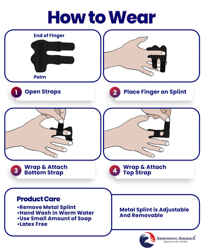 Finger Brace Trigger Finger Splint - 2 Pack