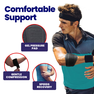 Tennis Elbow Strap Tendonitis Arm Band - Fits Most