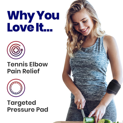 Tennis Elbow Strap Tendonitis Arm Band - Fits Most