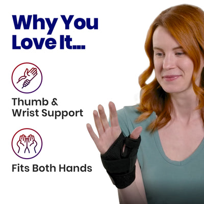 Thumb Brace with Wrist Support - Fits Both Hands