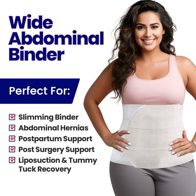 Wide Abdominal Binder Belly Wrap - Plus Size