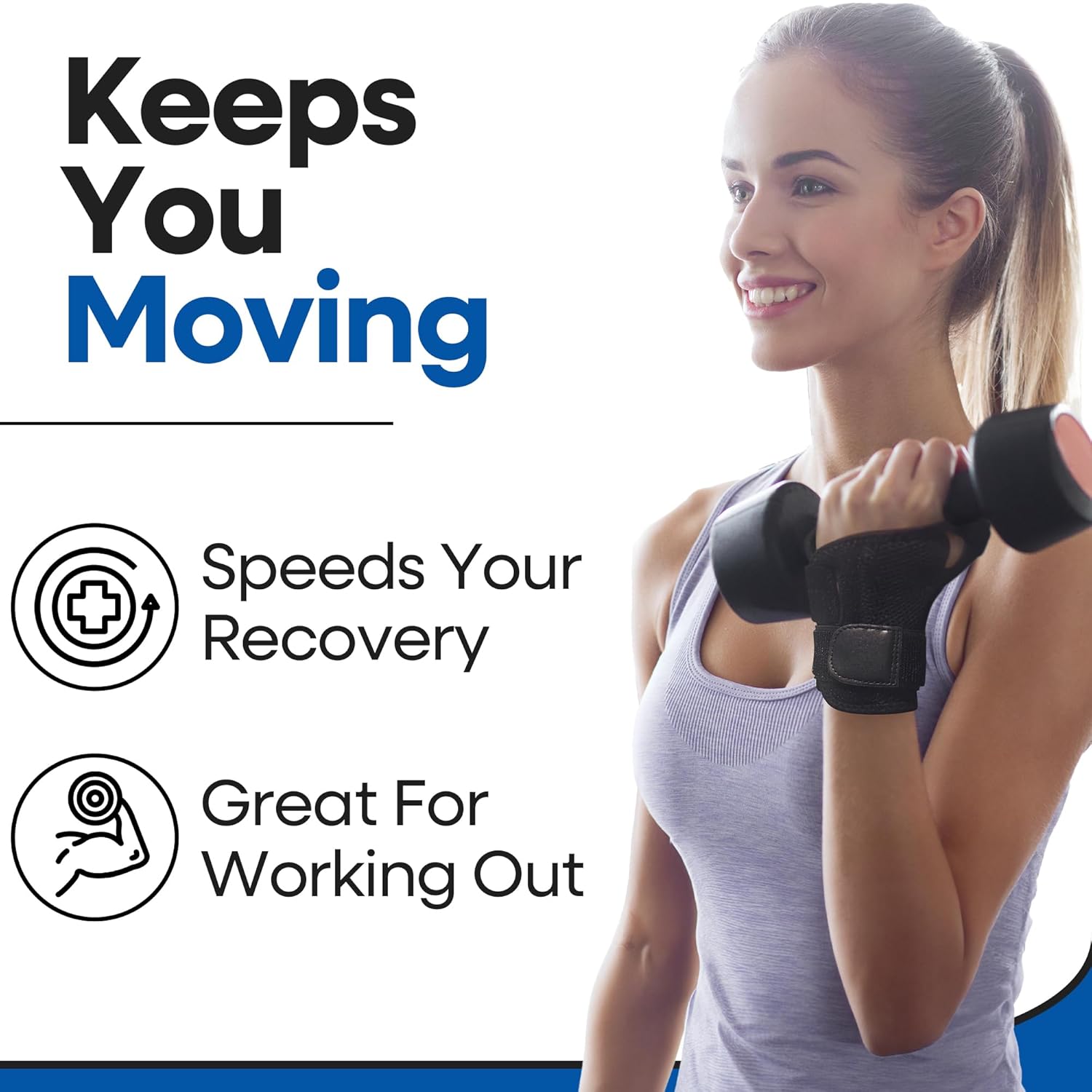 Thumb Brace with Wrist Support – Thumb Spica Splint for Tendonitis, Arthritis & Carpal Tunnel (Fits Both Hands)