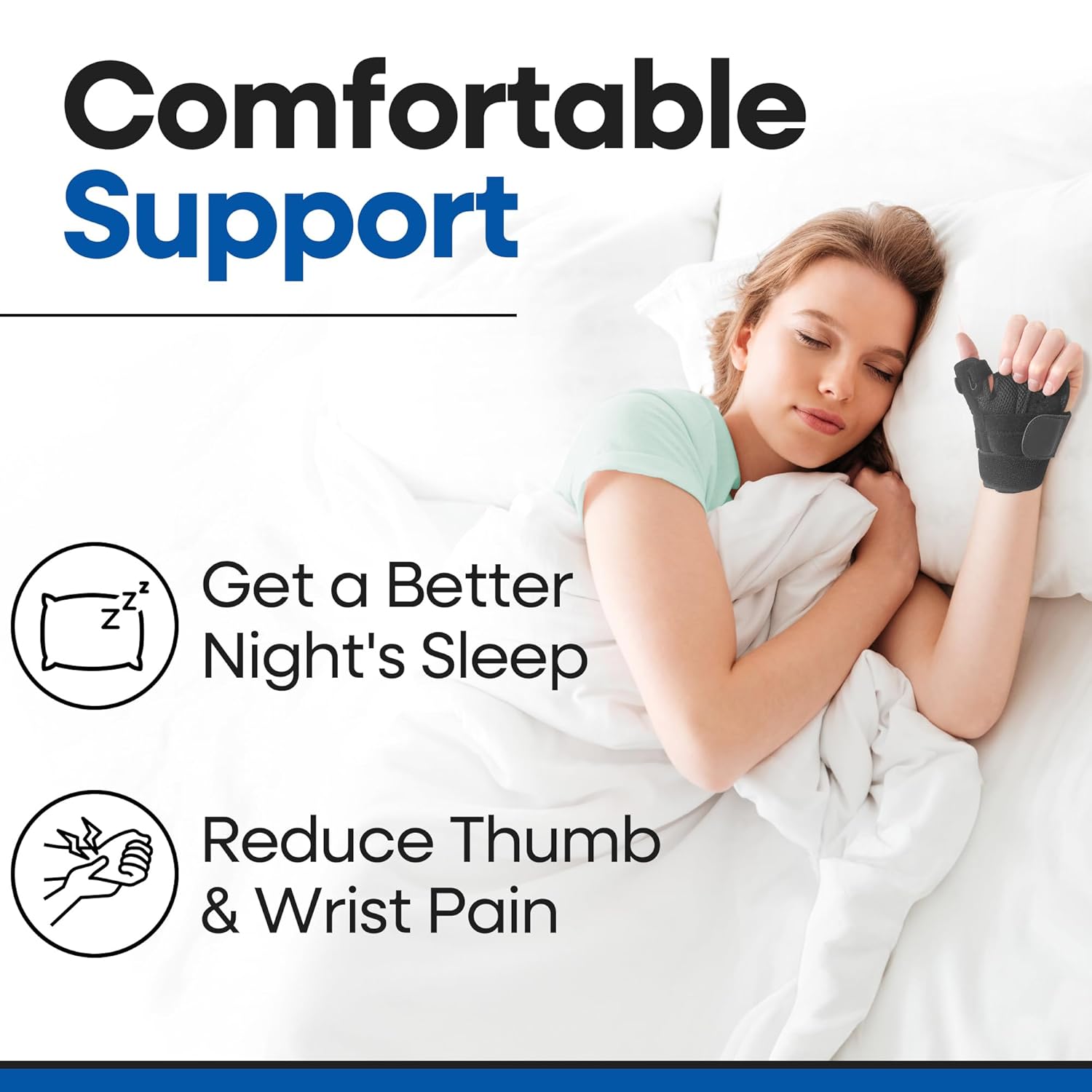 Thumb Brace with Wrist Support – Thumb Spica Splint for Tendonitis, Arthritis & Carpal Tunnel (Fits Both Hands)