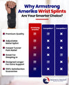 Carpal Tunnel Brace Wrist Splint - Longer for Extra Wrist Support (Fits Both Hands)